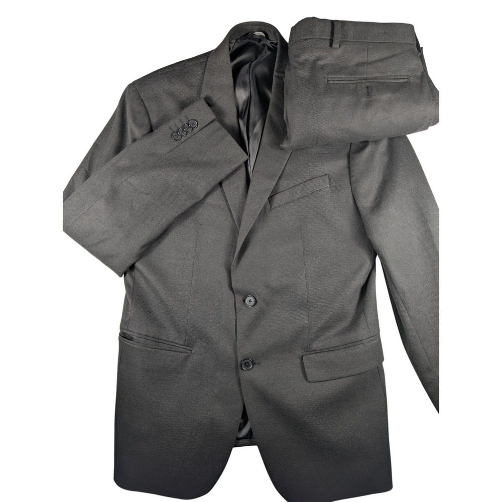 Banana Republic Slim Fit Mens Gray Two‎ Button Suit Jacket 42 R Pants 35x29